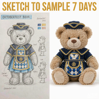 Jouets en peluche personnalisés pour l'Oktoberfest, OEM ODM, ours en peluche, chiot, bretzel, bière, poupée en peluche, vente en gros