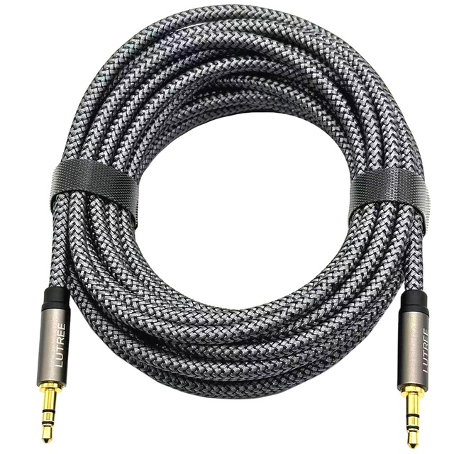 3.5MM Male-Male Gold-Plated Lossless Audio Aux Cable Stereo Auxiliary Audio Jack to Jack Quality Video & Audio Connecting Cable