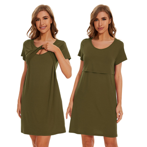 ชุดนอนผู้หญิงลำลองเนื้อผ้านุ่มสำหรับถ่ายรูป ชุดคลุมท้องสำหรับหญิงตั้งครรภ์ ชุดเดรสยาวปานกลางสวยหรูสำหรับคุณแม่ตั้งครรภ์ ชุดคลุมท้องสำหรับผู้หญิงแบบเซ็ต - Product Image 6