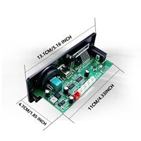 Amplificador de 120W con Decodificador MP3 de 4 Canales 30Wx4 para Auto, USB, TF, AUX, Micrófono, Tipo-C, DC12V, Pantalla Digital y Control Remoto