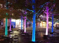 2m 3M 5m 10m IP65 luces LED de malla de fibra óptica para decoración de iluminación de techo de árbol al aire libre impermeable 0,75mm malla de fibra óptica