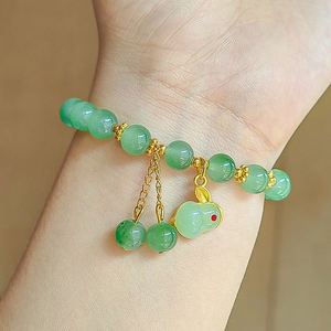 Fashion Green Rabbit Crystal Glass <b>Beads</b> <b>Bracelet</b> Crystal Gemstone <b>Beads</b> <b>Gold</b> Handmade <b>Bracelet</b> for Women Gift - Product Image 5