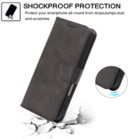 Funda de Teléfono Tipo Cartera de Cuero PU con Electrochapado, Ranura para Tarjetas, Soporte, Diseño Transparente y Antihuellas para 15/16/17 Pro Max