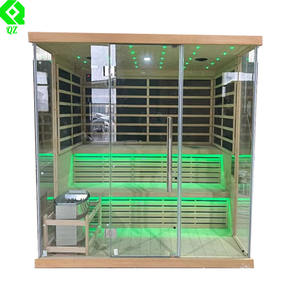 Benutzer definierte moderne 2-4 Personen Indoor <span class=keywords><strong>Sauna</strong></span> raum Traditionelle Infrarot Dry Wet Low Emf Rotlicht therapie <span class=keywords><strong>Sauna</strong></span> für Villen - Product Image 2