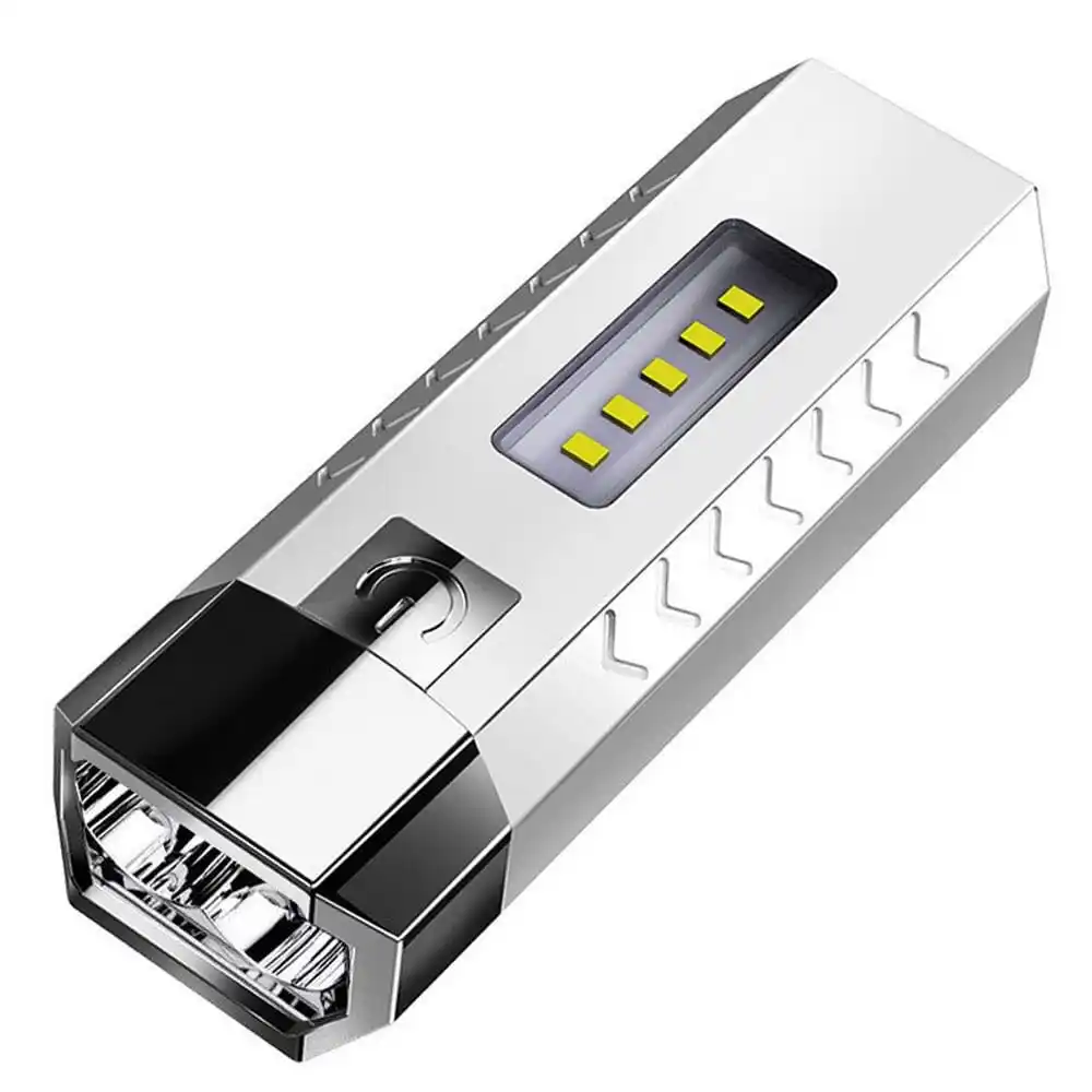 Impermeabile Outdoor Mini USB ricaricabile LED COB torcia elettrica campeggio torcia di emergenza funzionante con Power Bank