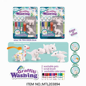 Regalos creativos reutilizables para colorear animales Juguetes Para el cuidado de mascotas DIY Doodle dibujo unicornio juguete lavable pintura Kit para niños - Product Image 3