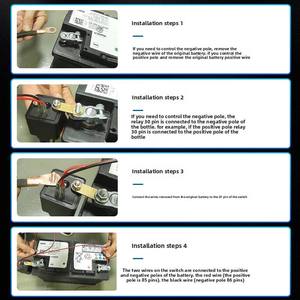 Intelligent 12V/24V/200A Remote <b>Control</b> Power-Off <b>Switch</b> <b>Wireless</b> Electronic Components <b>for</b> Car Battery Breaker Remote <b>Control</b> - Product Image 2