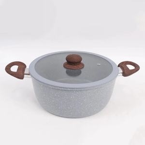 Juego de Ollas y Sartenes de Cerámica Moderna de Alta Calidad con Revestimiento de Mármol, Tapas de Vidrio, Asas de Baquelita, Antiadherente, 6 Piezas, de Aluminio, para Horno de Gas - Product Image 5