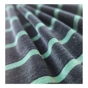 Wholesale 250gsm Combed Yarn Dyed <b>Knitted</b> Velour Fabric 80% Cotton 20% Polyester Striped Velvet Roll - Product Image 5