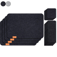 Ensemble de napperon en feutre polyester, tapis de table, en feutre, écologique, avec logo personnalisé, 1 pièce
