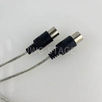 Ensemble de câbles adaptateur MIDI USB INOUT Cordon de convertisseur de clavier PC vers musique Élément de musique portable léger