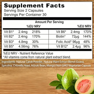 Cápsulas <span class=keywords><strong>de</strong></span> Vitamina B-Complex Natural, Potenciador <span class=keywords><strong>de</strong></span> Energía con B1, B2 y B12 para el Apoyo Inmunológico, Marca Privada, Suplementos Multivitamínicos <span class=keywords><strong>de</strong></span> Vitamina B - Product Image 6