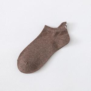 10 colores primavera y verano calcetines de barco de algodón lindos ojos de dibujos animados japoneses cara sonriente calcetines de mujer bordados - Product Image 3