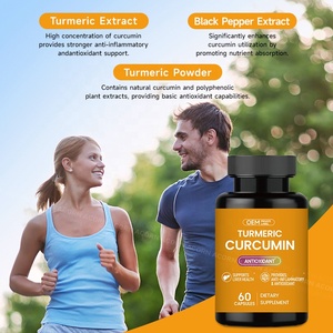 Suplementos Herbais de Marca Privada ACORN OEM para Suporte Hepático, Cápsulas de Cúrcuma e Curcumina para Antioxidante, 60 Cápsulas - Product Image 3