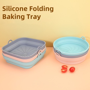 Versatile foglio di cottura pieghevole in Silicone per forni e friggitrici <span class=keywords><strong>ad</strong></span> <span class=keywords><strong>aria</strong></span> adatte tonde e quadrate <span class=keywords><strong>accessori</strong></span> da cucina - Product Image 3