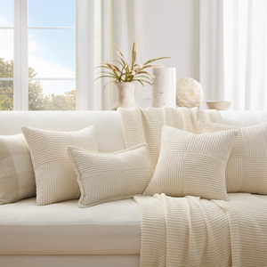 <span class=keywords><strong>Housse</strong></span> de coussin en velours bohème beige douce et confortable, motifs double face, à assortir - Product Image 4