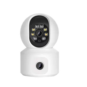 5-facher Zoom-Tracking-Roboter Icsee Indoor Smart Home 5MP Baby-Haustier monitore PTZ Wifi-Sicherheits überwachung mit zwei Objektiven CCTV-IP-Kamera