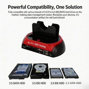 Station d'accueil pour disque dur externe, lecteur de carte, hub USB, boîtier HDD en plastique 2.5/3.5 IDE <span class=keywords><strong>SATA</strong></span> - Product Image 3