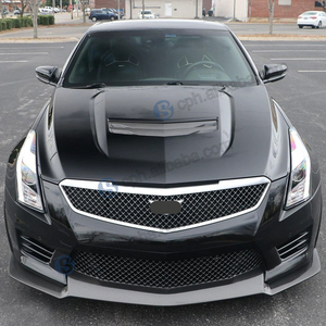 BENSNEES, capó delantero negro personalizado de fibra de carbono Real para Cadillac <span class=keywords><strong>ATSV</strong></span> 2014 2015 2016 <span class=keywords><strong>2017</strong></span> 2018, actualización de capó de carbono - Product Image 5