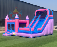 Château Gonflable Combo Prêt à Expédier 3x3+6x3m avec Souffleur pour Fêtes de Filles et Location Commerciale