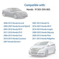 Retenue de pare-chocs avant à poussoir avec insert métallique interne, remplacement pour Acura 91505-S9A-003, garantie 3 ans, fabriqué en Chine