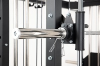 Machine Smith Commerciale, Rack de Musculation Multifonctionnel avec Système de Câbles, Équipement d'Entraînement de Force à la Barre pour le Fitness
