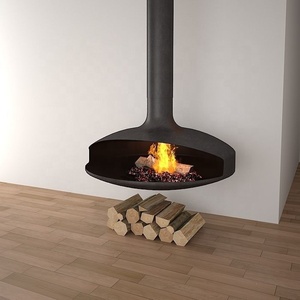 Cheminée suspendue au design moderne en acier noir, pour chauffage intérieur et extérieur, poêle à bois <span class=keywords><strong>suspendu</strong></span> au plafond - Product Image 3