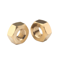 Tuercas Hexagonales de Latón M2-M64, Latón Sólido C3604 DIN 934, Acabado Liso, No Magnéticas, para Electricidad ANBOR