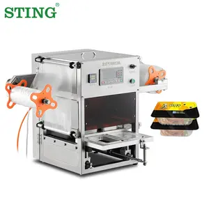 Automatic Heat Lunch Frozen Fast Food Tray Sealer Sealing Packing Machine