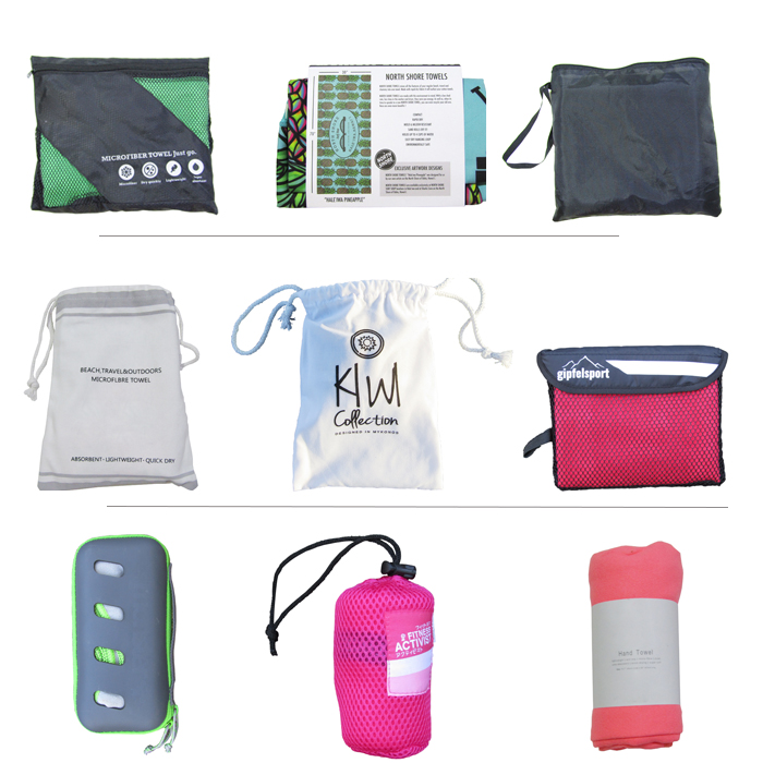 OEM Services Wholesale Quick Dry Custom Logo Microfiber Gym Sports Towel With Mesh Bag