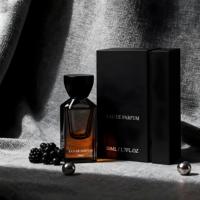 Flacons de parfum uniques et tendance, contenants de parfum, 30 ml, 100 ml, 50 ml, flacon de parfum rectangulaire en verre épais noir avec boîte