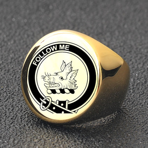 Anillo de Acero de Titanio Redondo de 22 mm con Diseño de Animales Follow Me, Joyería de Moda para Hombre, Regalo - Product Image 3