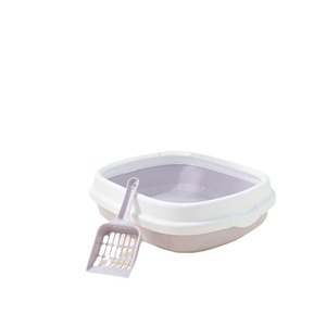 <b>Cat</b> <b>Litter</b> Box Rectangle PP Material Mixed Colors Semi Enclosed For Adult <b>Cat</b> Pet Supplies - Product Image 5