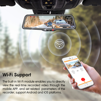 Grabadora de cámara interior para automóvil Grabadora de cámara para automóvil de 9,66 pulgadas 1080P con soporte OEM
