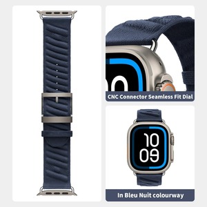 Tschick En Mer Band Bleu Nuit para Apple Watch Series 10 46mm Pulsera deportiva para <span class=keywords><strong>IWatch</strong></span> <span class=keywords><strong>Ultra</strong></span> 49mm 9 8 7 Correa 42 44 45 40 41mm - Product Image 3