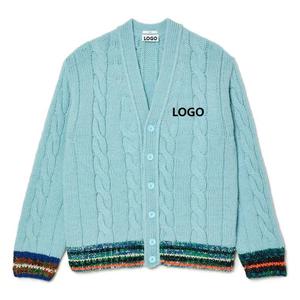 Cardigan da Uomo Personalizzato, <span class=keywords><strong>Slim</strong></span> <span class=keywords><strong>Fit</strong></span>, Moda Invernale, Lavorazione a Maglia con Bottoni - Product Image 1