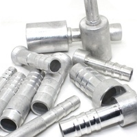 Manchon de raccordement pour tuyau de climatisation automobile, en acier inoxydable, pour pompe hydraulique de moteur PLC R134A