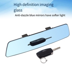 À l'intérieur du grand champ de vision sans <span class=keywords><strong>lunette</strong></span> plein écran, rétroviseur HD anti-éblouissement 3000R miroir à grande courbure miroir <span class=keywords><strong>bleu</strong></span> - Product Image 6