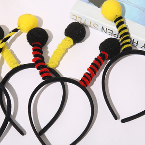 Serre-tête à tentacules d'abeille et boules de fourrure d'animaux pour enfants, accessoires de performance pour jeunes enfants et adultes pour fêtes, Nouvel An, Halloween - Product Image 1