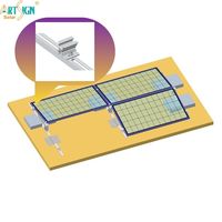 Support de montage solaire réglable en aluminium pour panneaux photovoltaïques, avec jambes avant et arrière inclinables pour toit plat