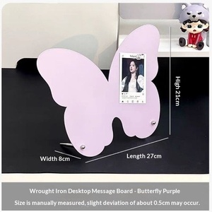 Tableau d'affichage mural en feutre 3D auto-adhésif motif papillon, 2 pièces, 40x30 cm, avec épingles, pour la maison, l'école et le bureau - Product Image 3
