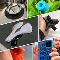 Filament d'impression 3D NAGA TPU 1,75 mm, filament TPU flexible à haute élasticité, bobine de 1 kg pour imprimante 3D FDM, blanc