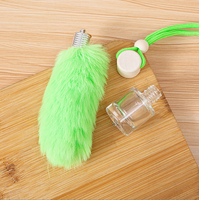 Flacon de parfum en verre coloré de 7 ml avec logo personnalisé, diffuseur d'air pour voiture, rafraîchisseur d'air, flacon de parfum suspendu avec bouchon en bois