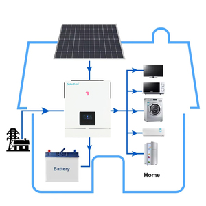 แบตเตอรี่ลิเธียมขายดี พลังงานแสงอาทิตย์ 4200W 6200W 60V 240V 450V 500V อินพุต 220V 230V เอาท์พุต ระบบพลังงานแสงอาทิตย์แบบเชื่อมต่อกับระบบไฟฟ้า - Product Image 5