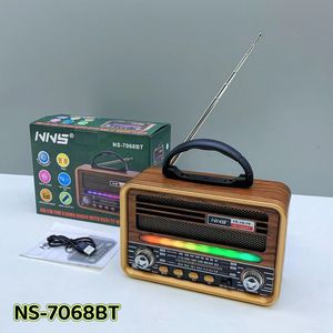 วิทยุย้อนยุคแบบชาร์จไฟได้วิทยุ AM FM SW 3แบนด์วิทยุแบบพกพาแบบย้อนยุคพร้อมลำโพงไฟ RGB แบบ USB TF USB สำหรับบ้านกลางแจ้ง - Product Image 5