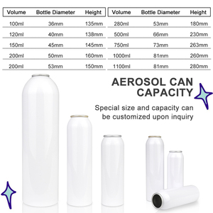 Bán Buôn Aerosol Mỹ Phẩm Lon Kim Loại Rỗng Aerosol Phun Lon <span class=keywords><strong>400Ml</strong></span> Nhôm Aerosol Chai Cho Tóc Phun - Product Image 2