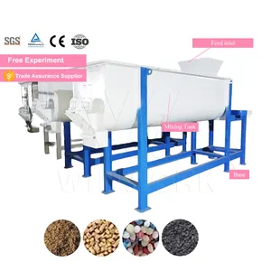 WINWORK 10-30T/H Horizontal Mixer Mobile Concrete Batching Plant Fertilizer Mixing Line