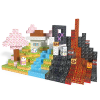 Lot de 100 Pièces Blocs Magnétiques en Plastique, Set Aventure STEM Jouets de Construction pour Enfants, Cubes Magnétiques pour Cadeaux de Noël