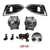 Pour Ford Edge 2015-2018 ensemble de phare antibrouillard LED cadre de phare antibrouillard avant couvercle de phare antibrouillard bas faisceau de câblage de commutateur haut