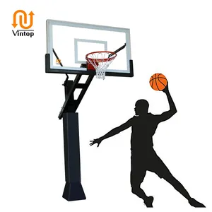 Factory Customized In-Ground Basketball Hoop Stand Sport Competition Adjustable Height Basketball System with Rim